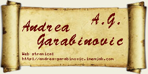 Andrea Garabinović vizit kartica
